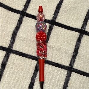 Red Beaded Pen for Arts & Crafts